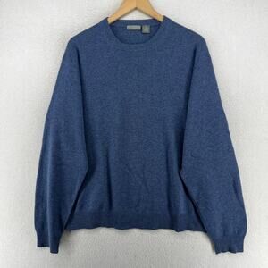 CH CLASSICS Sweater Womens XL Pure Cashmere Crewneck Jumper Pullover Blue